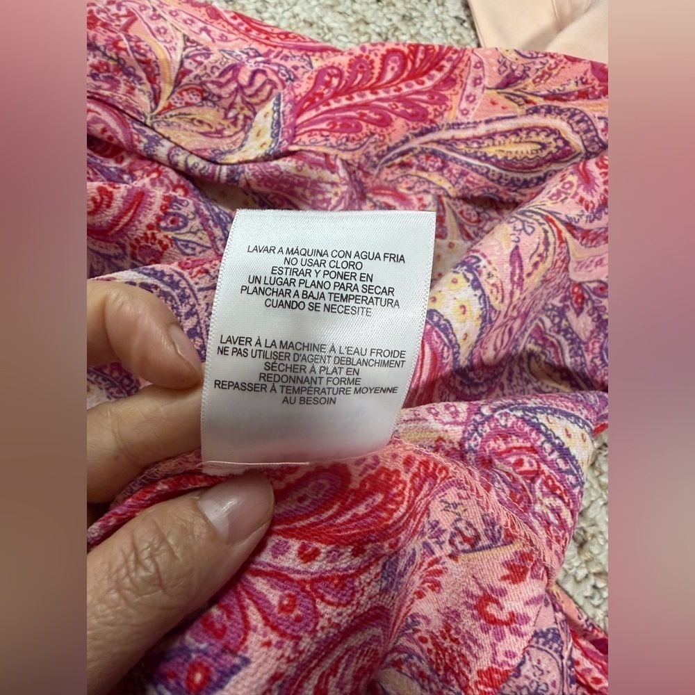 London Times  Paisley Midi Dress in Pink size 16 - Picture 10 of 10